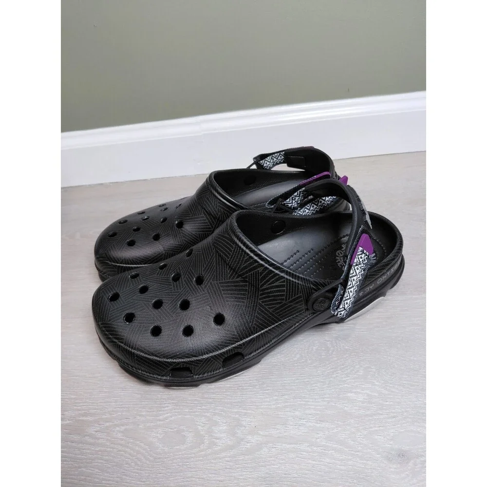 Crocs Black Panther Clog All Terrain Men Size 11 Special Edition Marvel Wakanda
